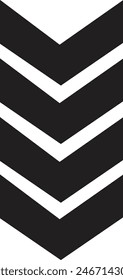 Símbolo de flecha de deslizamiento negra hacia abajo. Ilustración vectorial del conjunto de iconos de flecha. flechas sobre fondo blanco