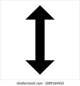 up and down directional icon design vector
