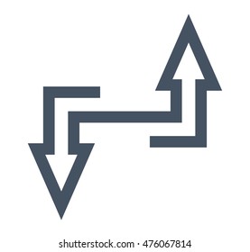 Up and down. Download upload data vector icon