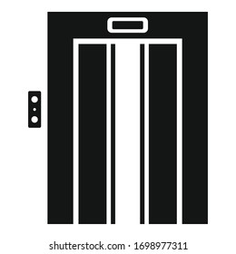 Down elevator icon. Simple illustration of down elevator vector icon for web design isolated on white background