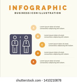 Down, Elevator, Machine, Hotel Infographics Presentation Template. 5 Steps Presentation