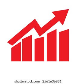 Up and down graph chart vector icon set. growth increase and decrease sign. economy rise and decline symbol. upward or downward trend bar chart icon. profit and loss statistics. 