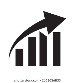 Up and down graph chart vector icon set. growth increase and decrease sign. economy rise and decline symbol. upward or downward trend bar chart icon. profit and loss statistics. 