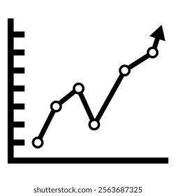 Up and down graph chart vector icon set. growth increase and decrease sign. economy rise and decline symbol. upward or downward trend bar chart icon. profit and loss statistics. Design eps 10