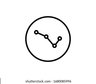 Icono de línea de prima de gráfico inferior. Pictograma sencillo de alta calidad. Iconos modernos de estilo de esquema. Dibujo vectorial de trazo en un fondo blanco. 