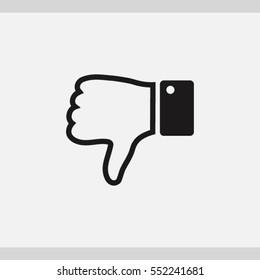 down hand icon. One of set web icons