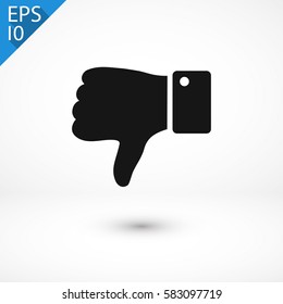 down hand icon. One of set web icons