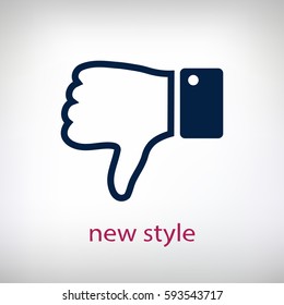 down hand icon. One of set web icons