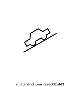 down hill indicator icon design vector