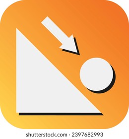 Down Hill Vector Glyph Gradient Background Icon For Personal And Commercial Use.

