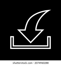 Down icon and arrow vector illustration. Down icon symbol sign vector. Flat design style. Vector icon 