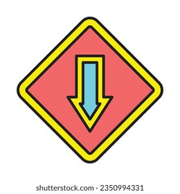 Diseño De Icono Abajo Para Uso Personal Y Comercial