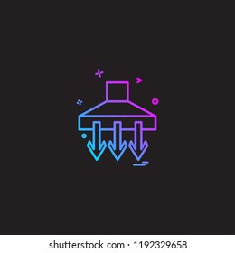 Down icon design vector 