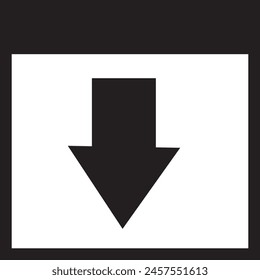 Down icon EPS 10 Plus