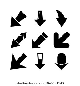 down icon or logo isolated sign symbol vector illustration - Collection of high quality black style vector icons
