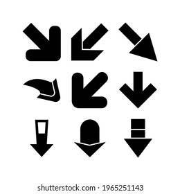 down icon or logo isolated sign symbol vector illustration - Collection of high quality black style vector icons
