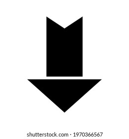 down icon or logo isolated sign symbol vector illustration - high quality black style vector icons
