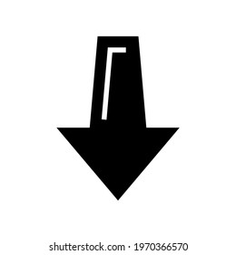 down icon or logo isolated sign symbol vector illustration - high quality black style vector icons
