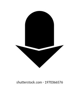 down icon or logo isolated sign symbol vector illustration - high quality black style vector icons

