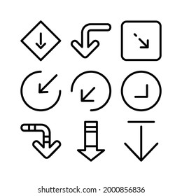 down icon or logo isolated sign symbol vector illustration - Collection of high quality black style vector icons
