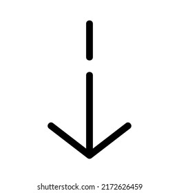 down icon or logo isolated sign symbol vector illustration - high quality black style vector icons
