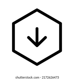 down icon or logo isolated sign symbol vector illustration - high quality black style vector icons
