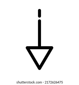 down icon or logo isolated sign symbol vector illustration - high quality black style vector icons
