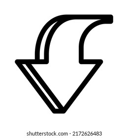 down icon or logo isolated sign symbol vector illustration - high quality black style vector icons
