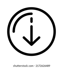 down icon or logo isolated sign symbol vector illustration - high quality black style vector icons
