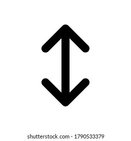 Up Down icon outline vector. isolated on white background