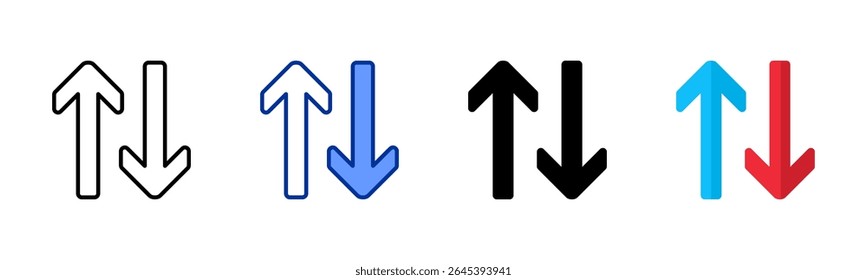 Up And Down icon sheet multiple style collection