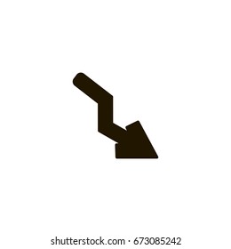 down icon. sign design