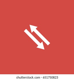 up and down icon. sign design. red background