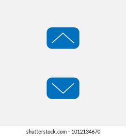 Up and down icon sign isolated