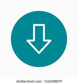 down icon vector