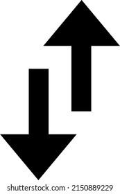 Arriba Icono abajo ilustración vectorial en fondo blanco..eps
