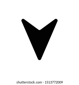 Down Icon Vector Illustration In White Background