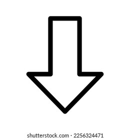 Down Icon Vector Symbol Design Illustration