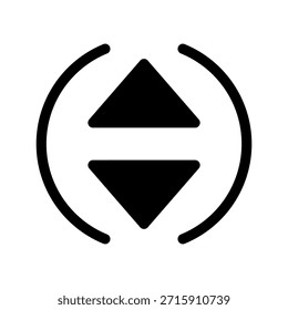 Ilustración de diseño de símbolo de Vector de ícono arriba y abajo