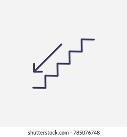 Down the ladder icon illustration isolated vector sign symbol