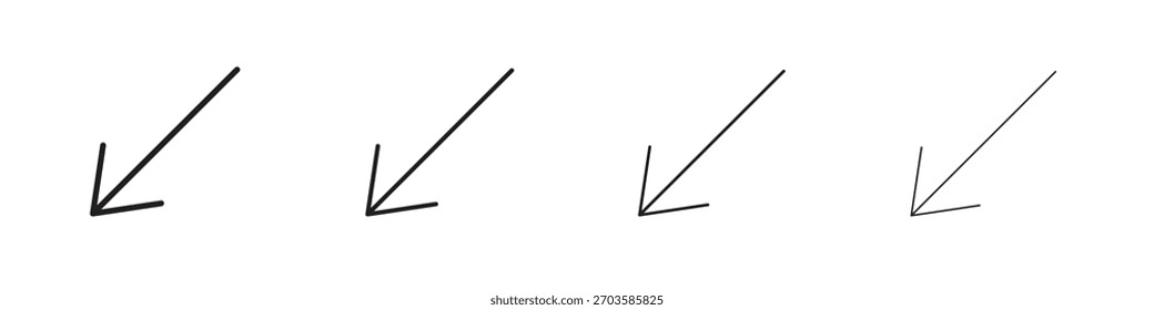 Down left icons symbol vector elements for infographic web