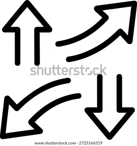 Up Down Left Right Arrow Symbol Set