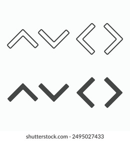 Up Down Left Right Icon symbol, and vector, Can be used for web, print, and mobile