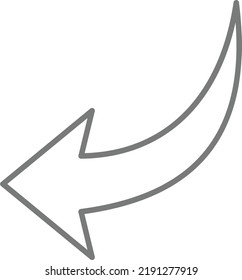 Down Left vector icon. Can be used for printing, mobile and web applications.