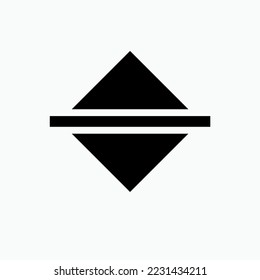 Up and Down Lift Button. Switcher Icon. Knob Symbol.