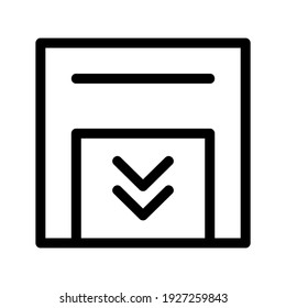 down lift icon or logo isolated sign symbol vector illustration - high quality black style vector icons
