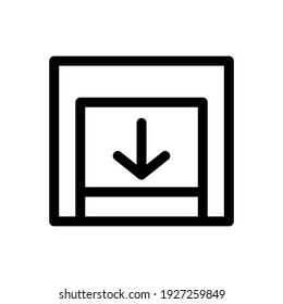 down lift icon or logo isolated sign symbol vector illustration - high quality black style vector icons
