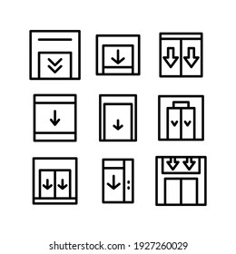 icono del elevador inferior o logotipo símbolo de signo aislado ilustración vectorial - Colección de iconos vectoriales de estilo negro de alta calidad
