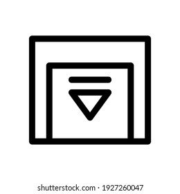 down lift icon or logo isolated sign symbol vector illustration - high quality black style vector icons
