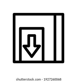 down lift icon or logo isolated sign symbol vector illustration - high quality black style vector icons
